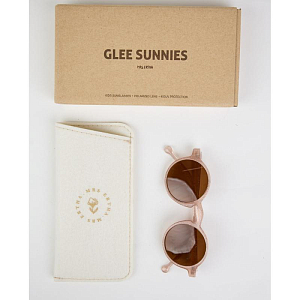 Солнцезащитные очки Mrs. Ertha "Glitter Blush", пудровые блестки